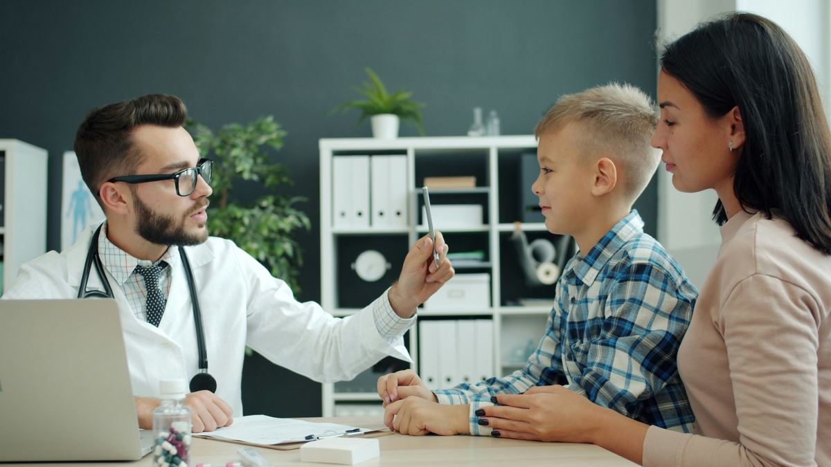 A doctor wearing a stethoscope